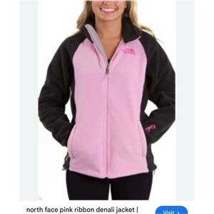 Authentic polortec north face/northface denali fleece jacket  breast cancer pink